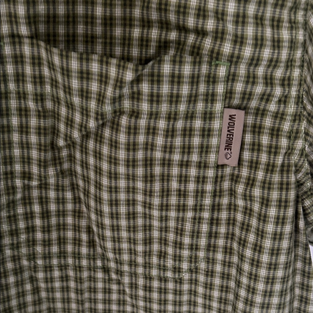 Wolverine Olive Plaid Men's Shirt - Picture 3 of 4